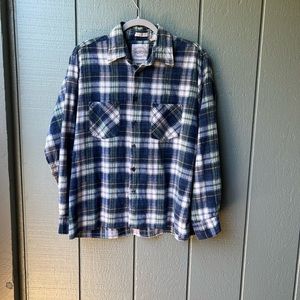 Vintage Saugatuck Drygoods Co Cotton Flannel Western Fall Winter Button Down